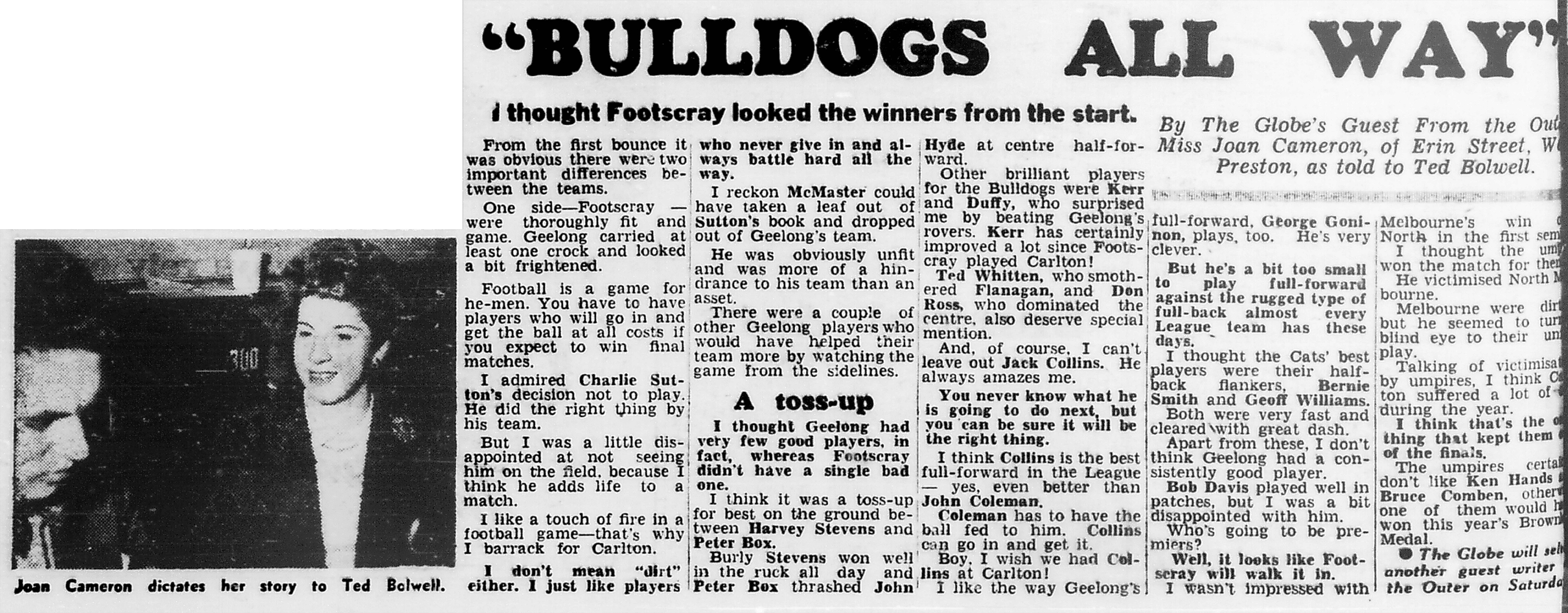 9a. Footscray Football Club - Report [2] - Sporting Globe - 15 Sep 1954 copy.png