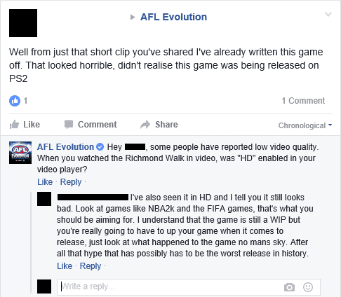 Example of People not knowing the Budget of AFL Evolution.