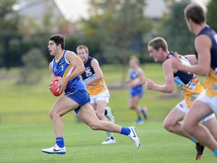 Christian Petracca leaves the Bendigo Pioneers in his wake. Picture: Angie Basdekis