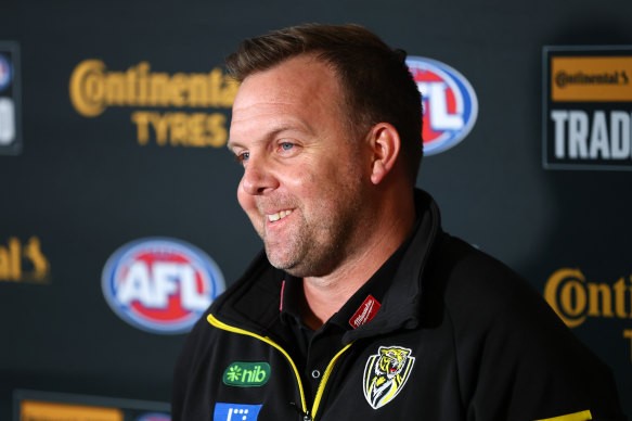 Richmond’s general manager of football Blair Hartley will have a prominent role at the national draft.