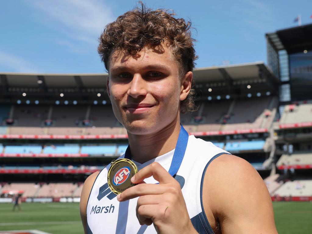 Beau Addinsall won the best player medal for Team Sloane on grand final day. Picture: Daniel Pockett/AFL Photos/via Getty Images