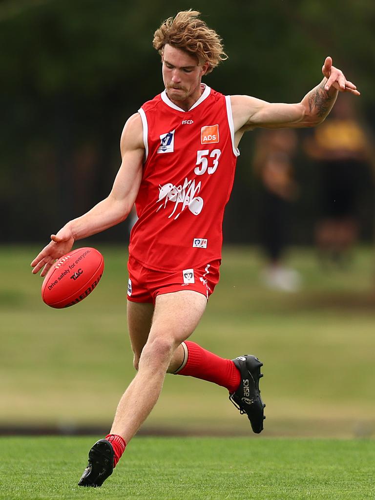 Maley in action for the Northern Bullants. Picture: Graham Denholm/AFL Photos