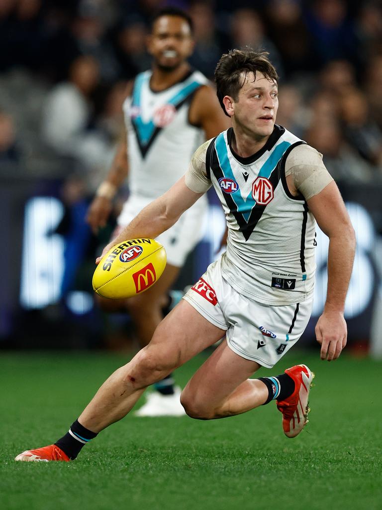 The Power brought in [PLAYERCARD]Zak Butters[/PLAYERCARD] after a clean-out in 2018. Picture: Michael Willson/AFL Photos via Getty Images.