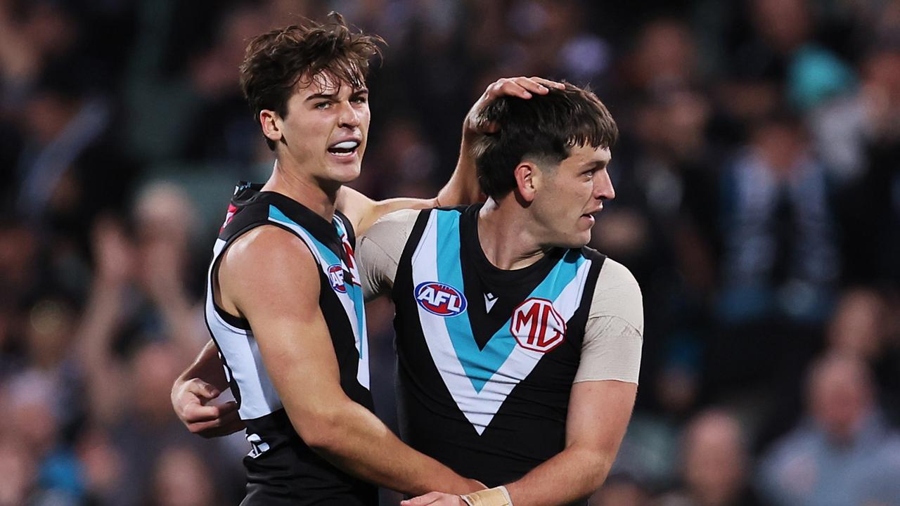 Connor Rozee and Zak Butters took another giant step forward. (Photo by James Elsby/AFL Photos via Getty Images)