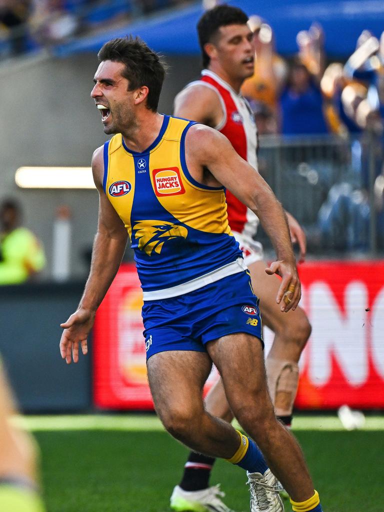 Should West Coast have moved [PLAYERCARD]Andrew Gaff[/PLAYERCARD] on at the end of last year? Picture: Daniel Carson/AFL Photos via Getty Images.