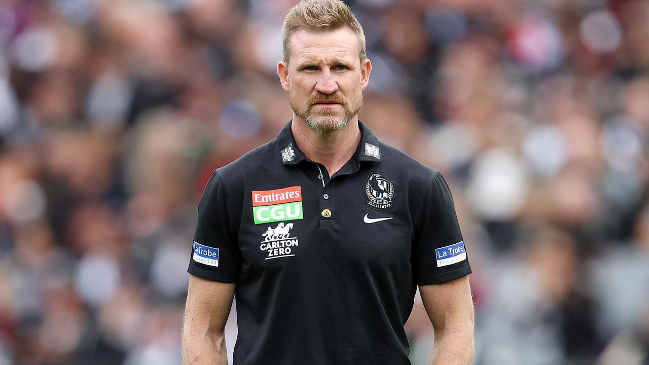 Collingwood coach Nathan Buckley is under pressure after a 1-5 start. Picture: Michael Klein