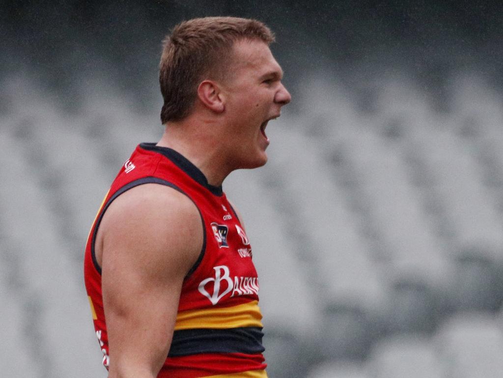 Tyler Welsh playing in the SANFL for Adelaide. Picture: Peter Argent