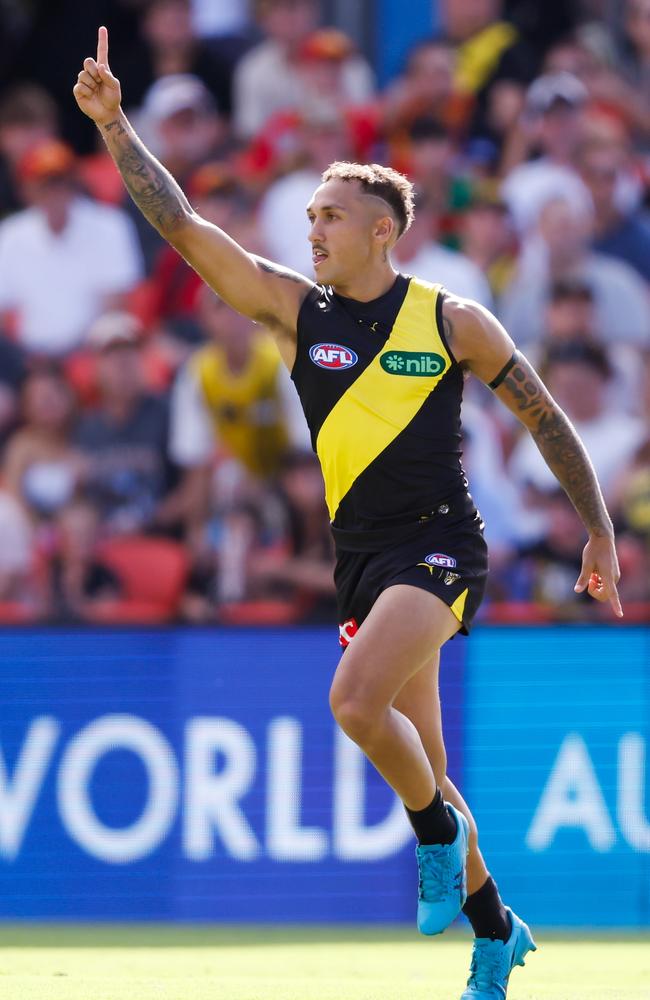 Some commentators believe [PLAYERCARD]Shai Bolton[/PLAYERCARD] could be the best player in the AFL. Picture: Dylan Burns/AFL Photos via Getty Images