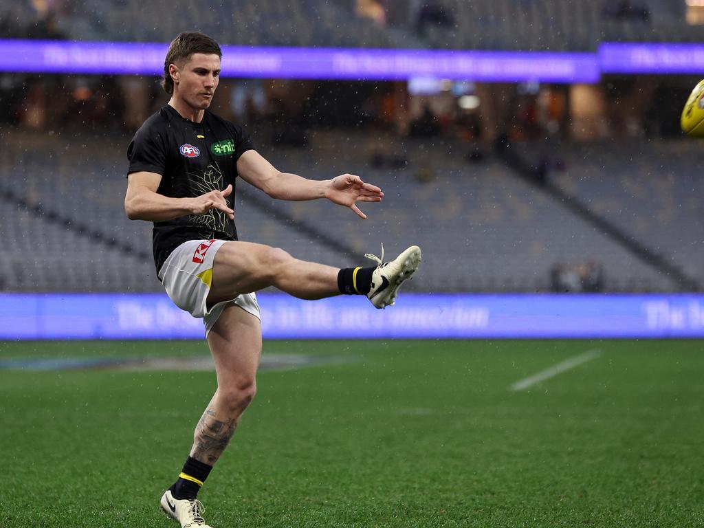 The Tigers will hope to get two first round picks for [PLAYERCARD]Liam Baker[/PLAYERCARD]. Picture: Will Russell/AFL Photos via Getty Images)