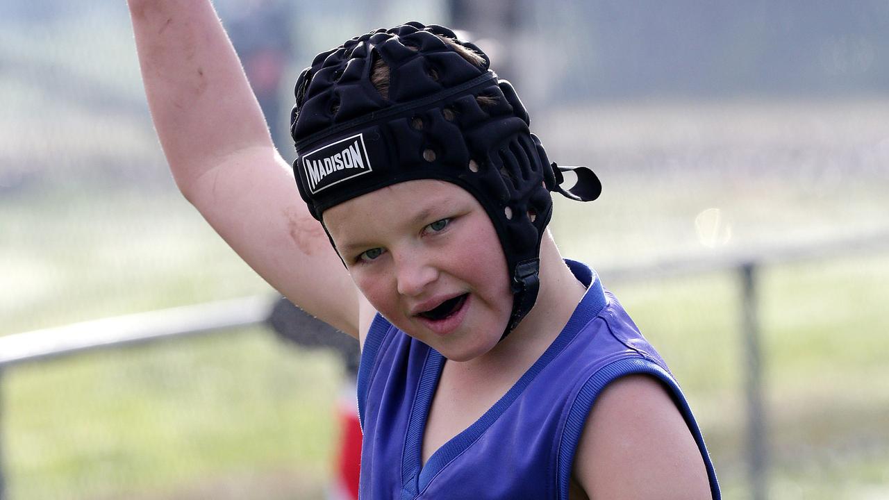 Jack Ginnivan as a 12-year-old playing for Newstead as he kicked more than 100 goals during the season. Picture: Norm Oorloff