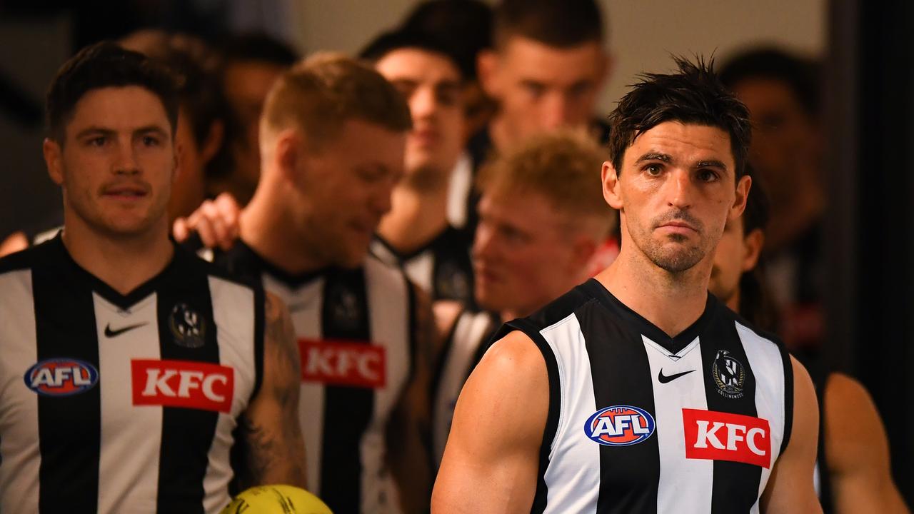 [PLAYERCARD]Scott Pendlebury[/PLAYERCARD] and the Magpies want to be fearless when they run out onto the ground. Picture: Getty Images