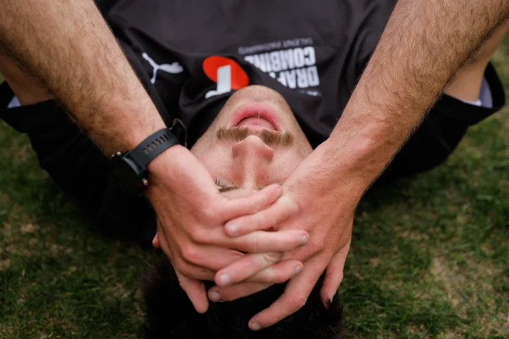 James Barrat put everything into his two-kilometre time trial at the national combine.