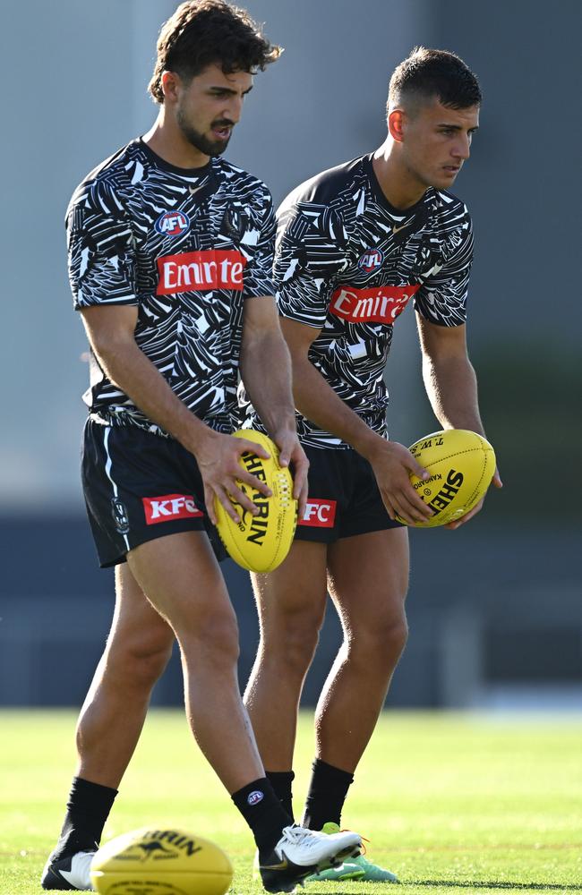 Siblings [PLAYERCARD]Josh Daicos[/PLAYERCARD] and Nick Daicos have grown into their careers together Picture: Quinn Rooney