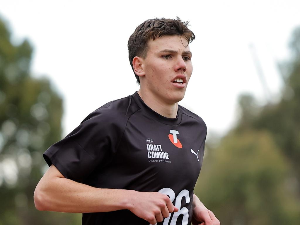 Finn O'Sullivan will be one of the first players picked on Wednesday. Picture: Dylan Burns/AFL Photos via Getty Images