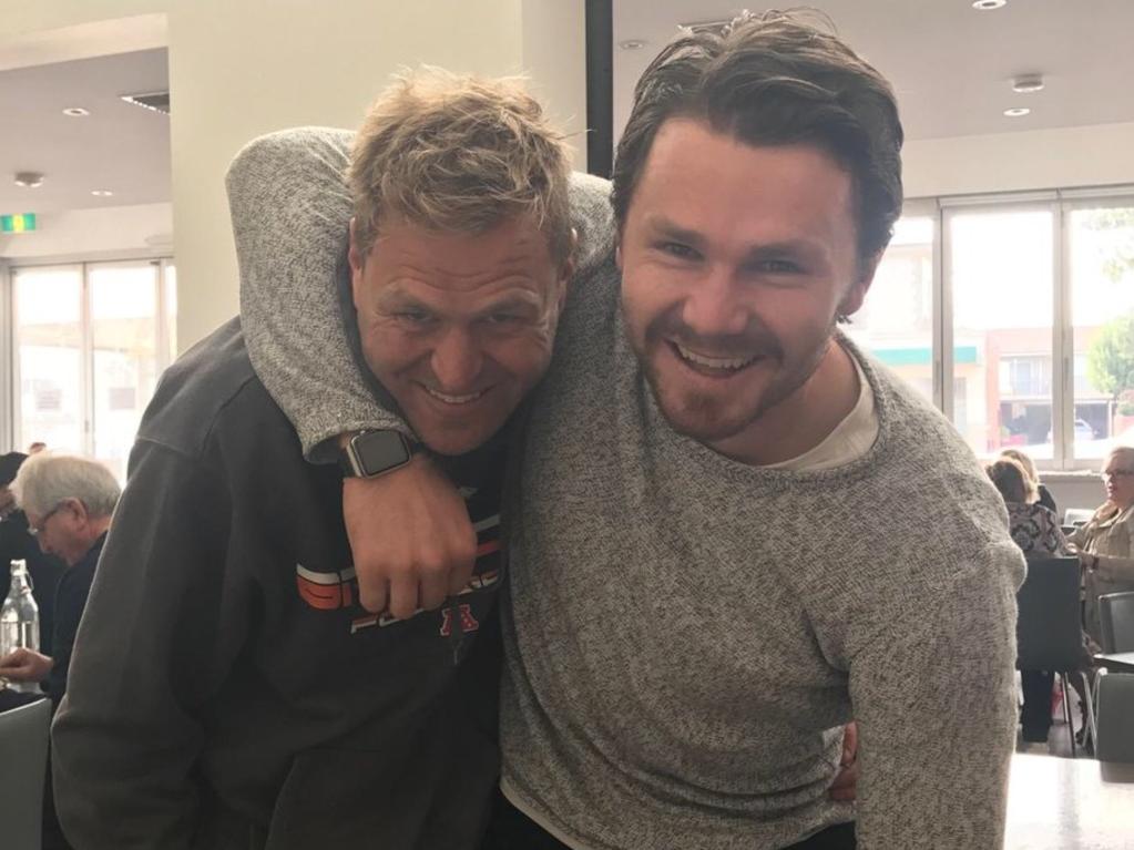 Cornes and Patrick Dangerfield in 2017.