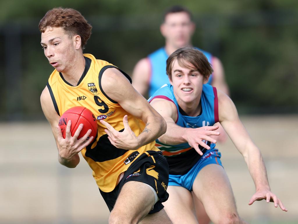 Lance Collard is in high demand in the AFL draft. Picture: Sarah Reed/AFL Photos via Getty Images