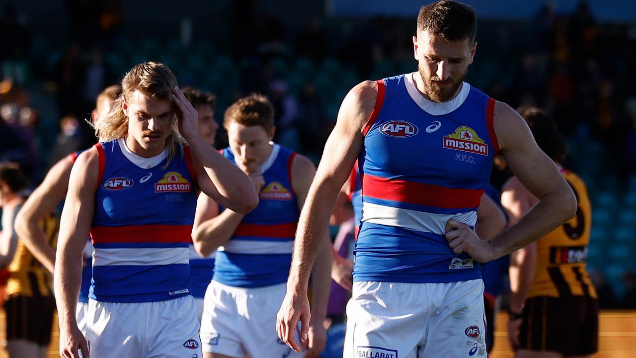 The Dogs were on the wrong side of another thriller. (Photo by Michael Willson/AFL Photos via Getty Images)