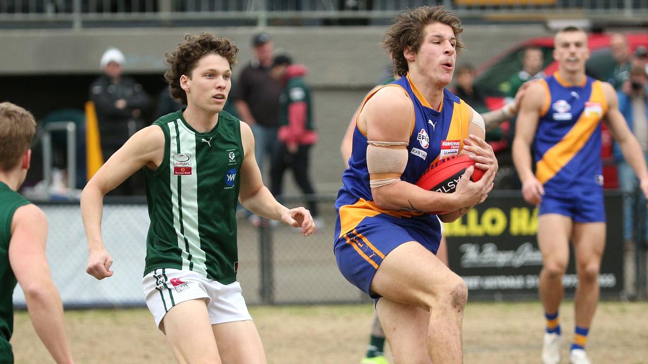 Macauley Beckwith of Lilydale marks. Photo: Hamish Blair