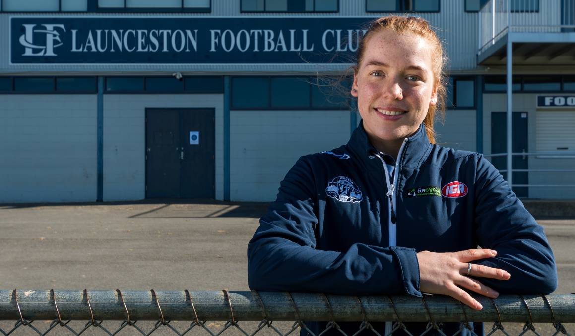 HOP ON BOARD: Launceston's own Mia King will play on with North Melbourne Tasmania Kangaroos until the end of 2022. Picture: Phillip Biggs