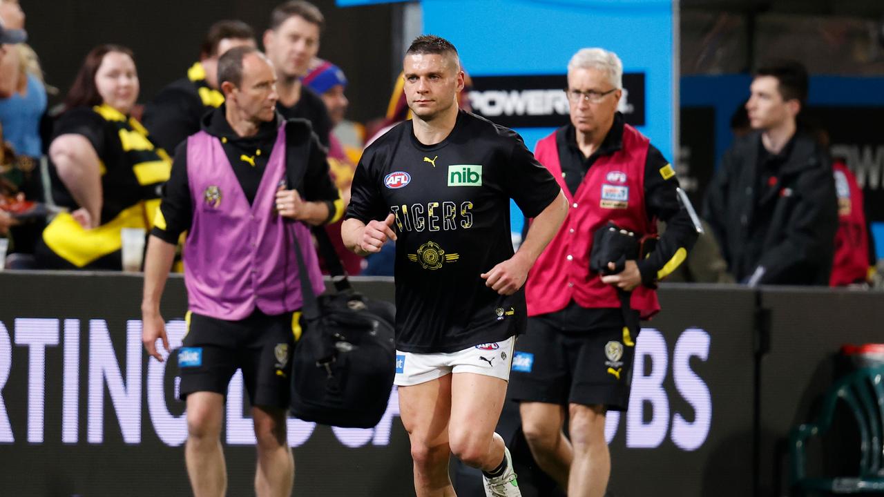 [PLAYERCARD]Dion Prestia[/PLAYERCARD]’s body let him down again in the elimination final. Picture: Michael Willson/AFL Photos via Getty Images