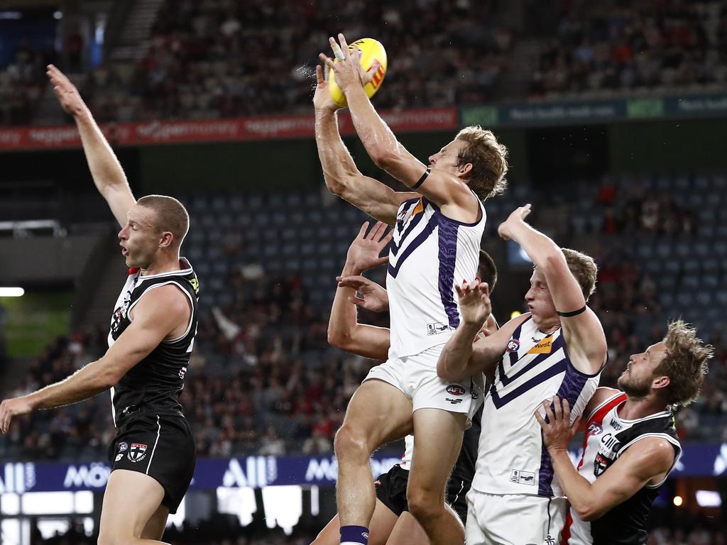 Fremantle struggled to make the most of their height advantage. Picture: Darrian Traynor/Getty Images