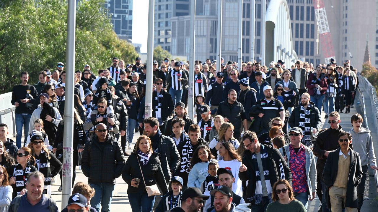 Collingwood members are at risk of losing their MCG reserved seats to other clubs. Picture: Tony Gough