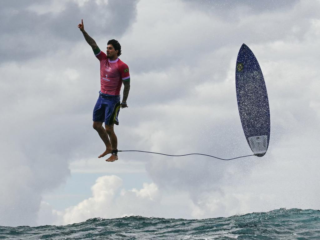 The snap of Brazil’s Gabriel Medina went viral. Picture: Jerome Brouillet