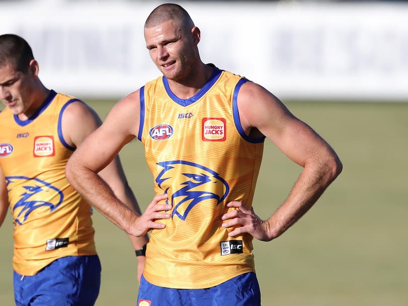 Nathan Vardy. West Coast Eagles return to training.