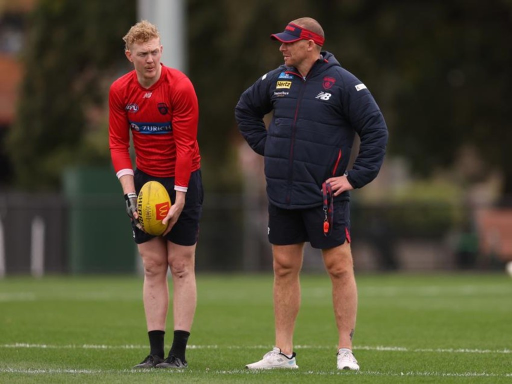 [PLAYERCARD]Clayton Oliver[/PLAYERCARD] is once again at the centre of rumours he wants to leave the Demons. Picture: Robert Cianflone/Getty Images.