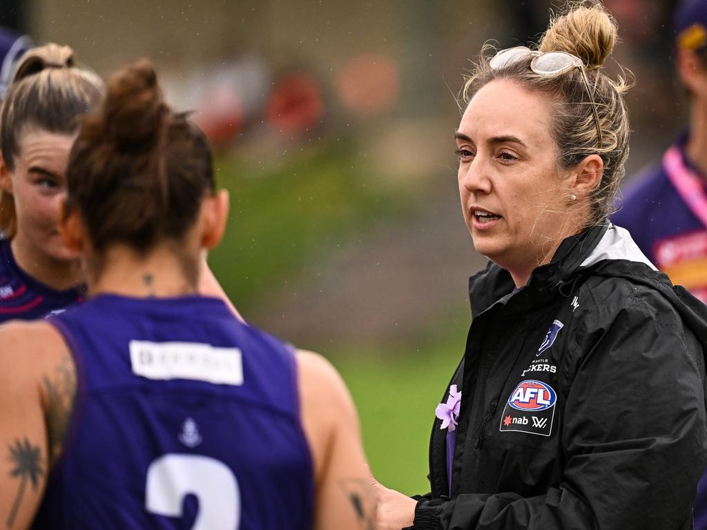 Brazill has revealed that a chance encounter with Dockers coach Lisa Webb helped secure a move to Fremantle. Picture: Daniel Carson/AFL Photos via Getty Images