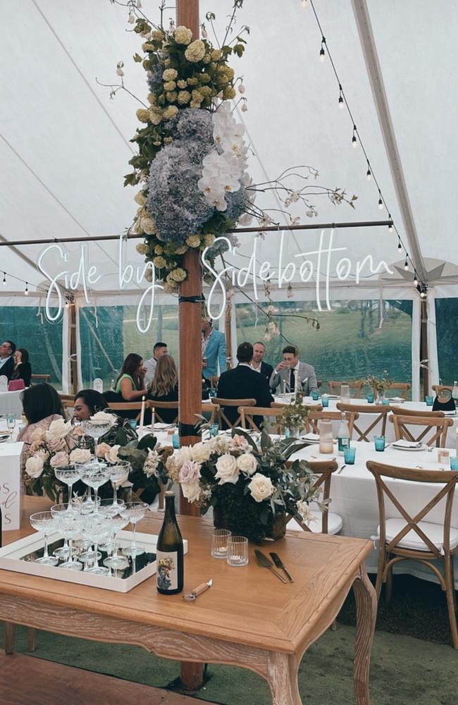 Guests at the Daylesford wedding included teammates [PLAYERCARD]Jordan De Goey[/PLAYERCARD], [PLAYERCARD]Jeremy Howe[/PLAYERCARD], [PLAYERCARD]Taylor Adams[/PLAYERCARD]. Picture: Instagram