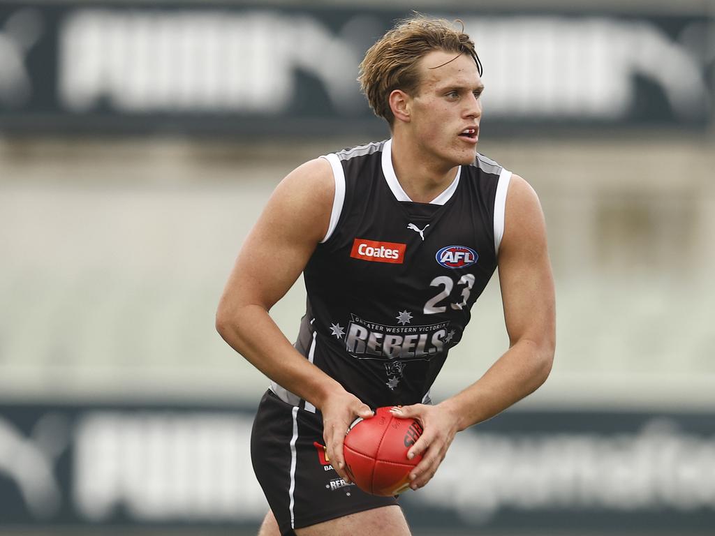 George Stevens of the Rebels. Picture: Daniel Pockett/AFL Photos/via Getty Images