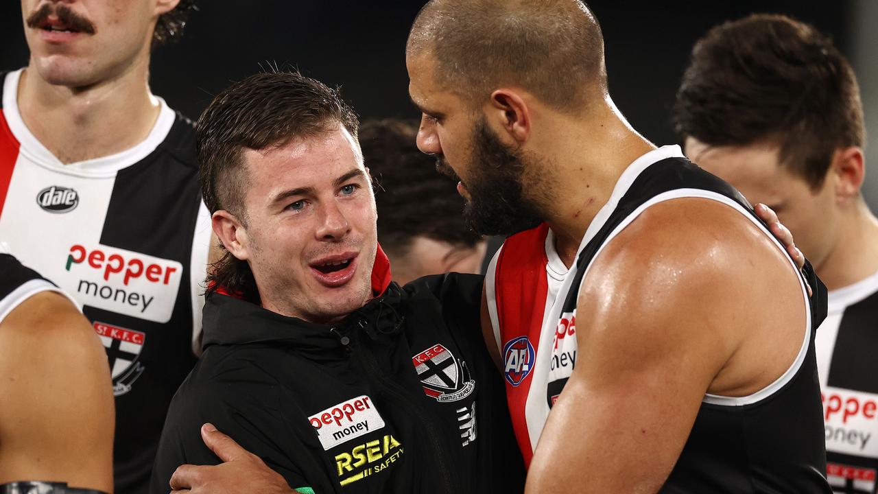 Jack Higgins after being subbed out with concussion during round nine this year.