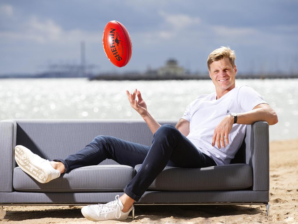 Former AFL champion Nick Riewoldt will return to Melbourne, and the media, next year. Picture: Sarah Matray