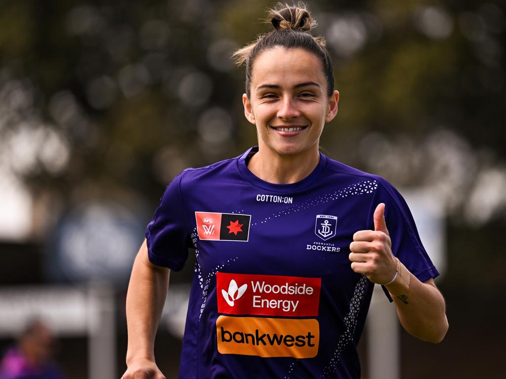 Dockers B&F winner Ange Stannett. Picture: Daniel Carson/AFL Photos via Getty Images