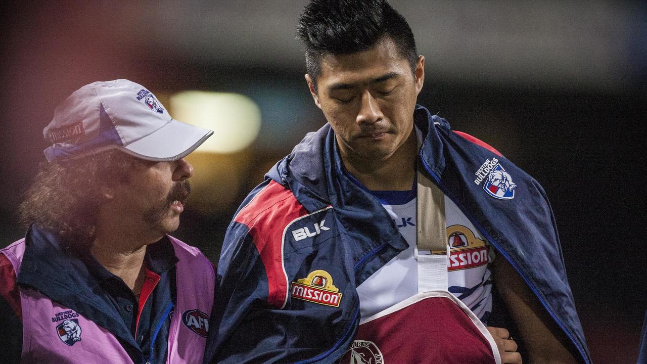 [PLAYERCARD]Lin Jong[/PLAYERCARD] has copped a number of injuries. Picture: AAP Image/Tony McDonough.