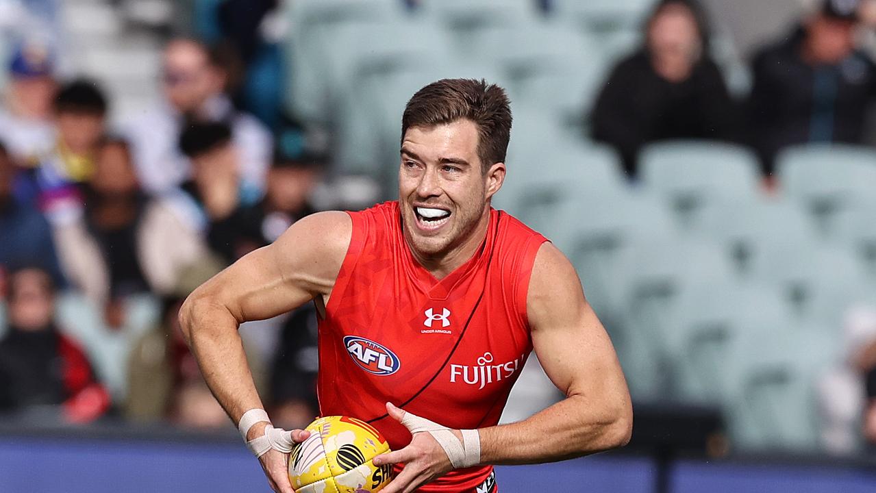 Zach Merrett is in danger of missing ANZAC Day. Picture: Michael Klein