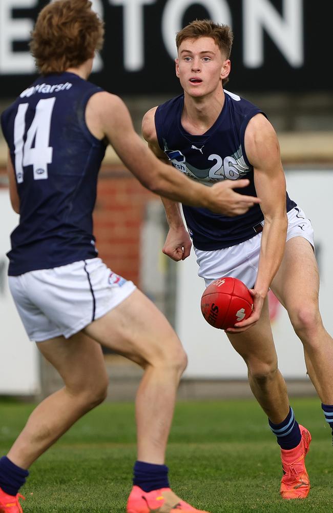 Luke Trainor of Victoria Metro in action against South Australia in June. Picture: Sarah Reed/AFL Photos via Getty Images.