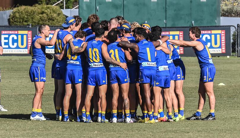 West Coast Egles training at Lathlain. 