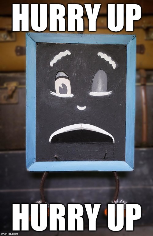 Black Board Puppet from Mr Squiggle TV Show - Imgflip