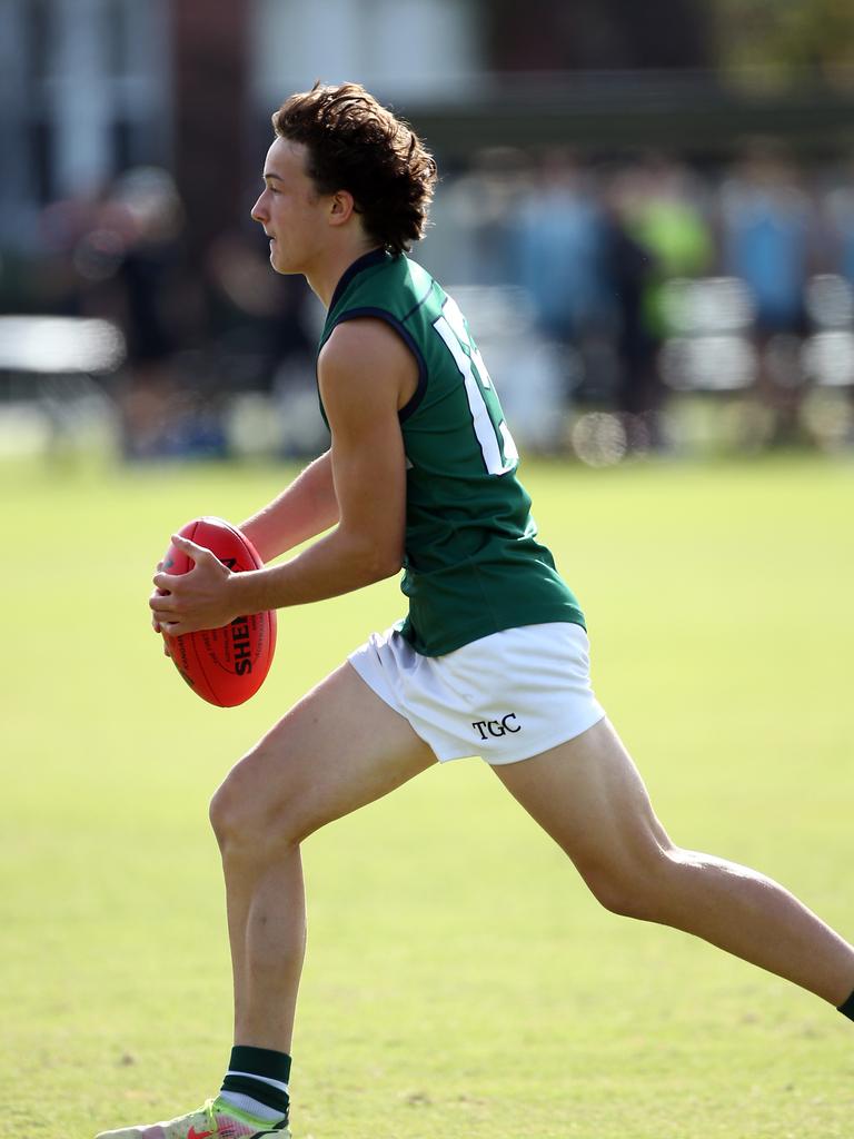 River Stevens in action for Geelong College.