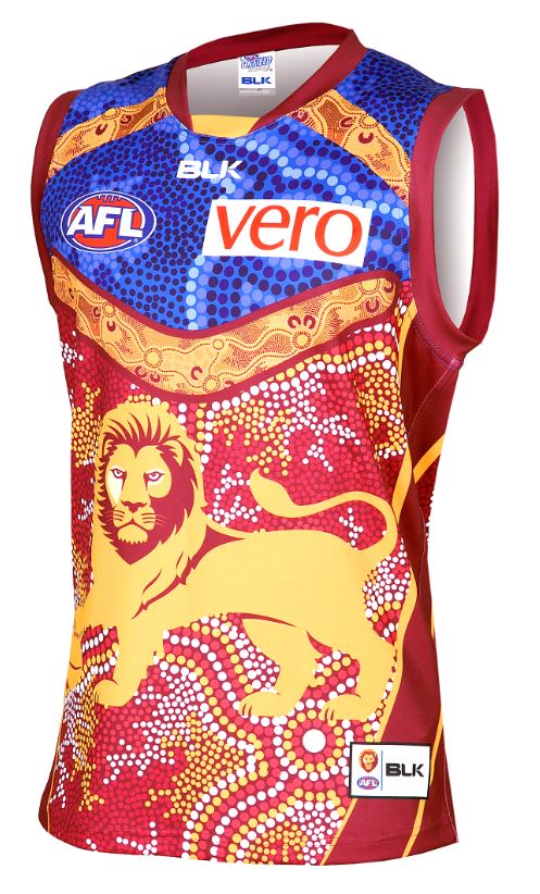 Image result for brisbane lions 2014 indigenous guernsey