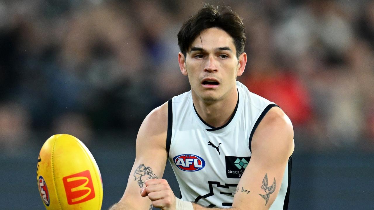 Zac Fisher is poised to sign a long-term deal at the Kangaroos. Picture: Quinn Rooney/Getty Images