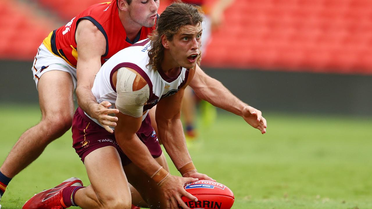 [PLAYERCARD]Jarrod Berry[/PLAYERCARD] was best afield for Brisbane with 25 disposals. Picture: Getty Images