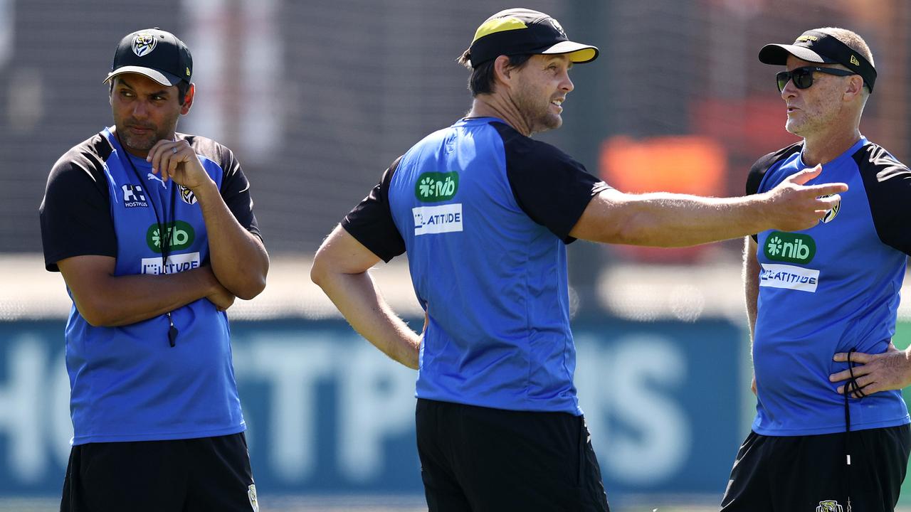 Xavier Clarke (left) has decided to pursue a role with North Melbourne after being overlooked for the senior job at Richmond. Picture: Michael Klein