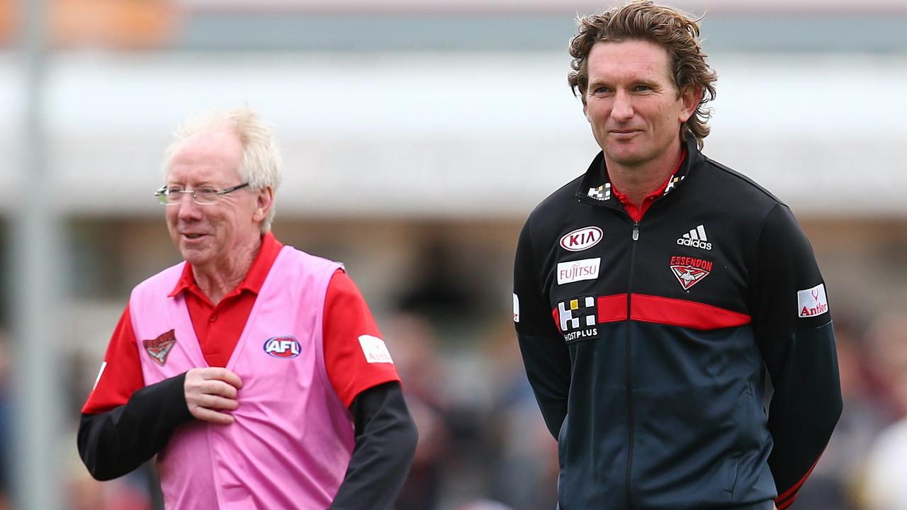 James Hird and Dr Bruce Reid. Picture: Michael Klein