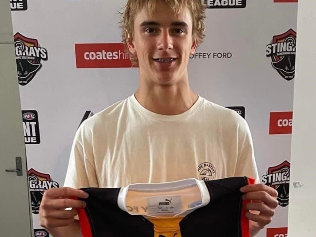 Ben Hopkins with his Stingrays jumper.