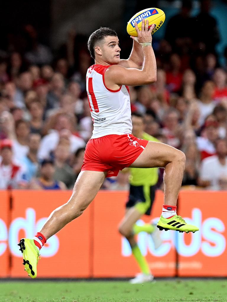 Tom Papley at the Gabba. Picture: Bradley Kanaris/Getty