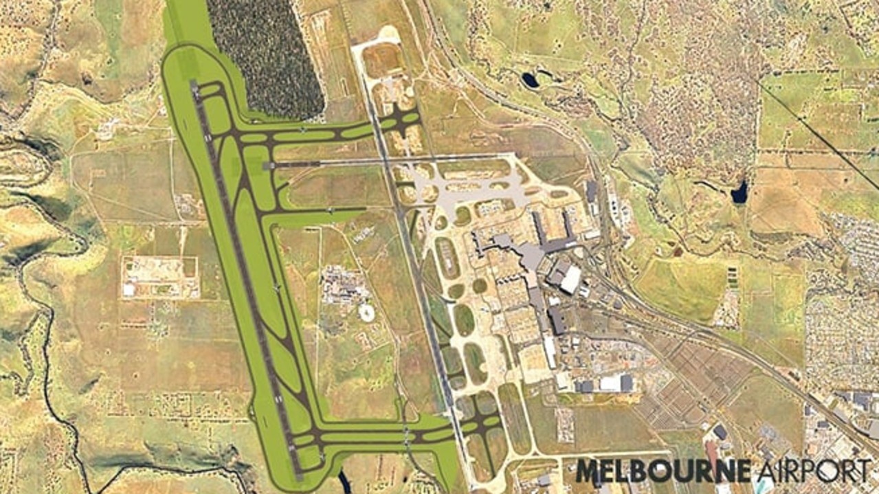 Future plans for Melbourne Airport's two new proposed runways. Picture: supplied