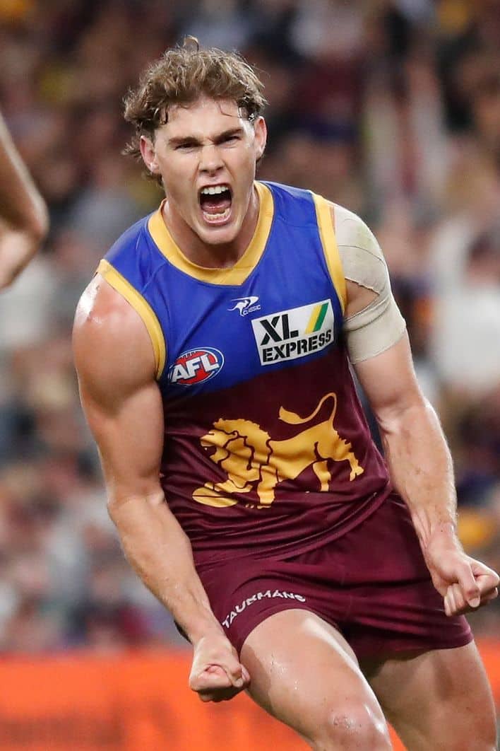 Deven-Robertson-celebrates-after-kicking-a-goal-during-the-elimination-final-between-Brisbane-and-Richmond-at-the-Gabba-on-September-1-2022.jpg